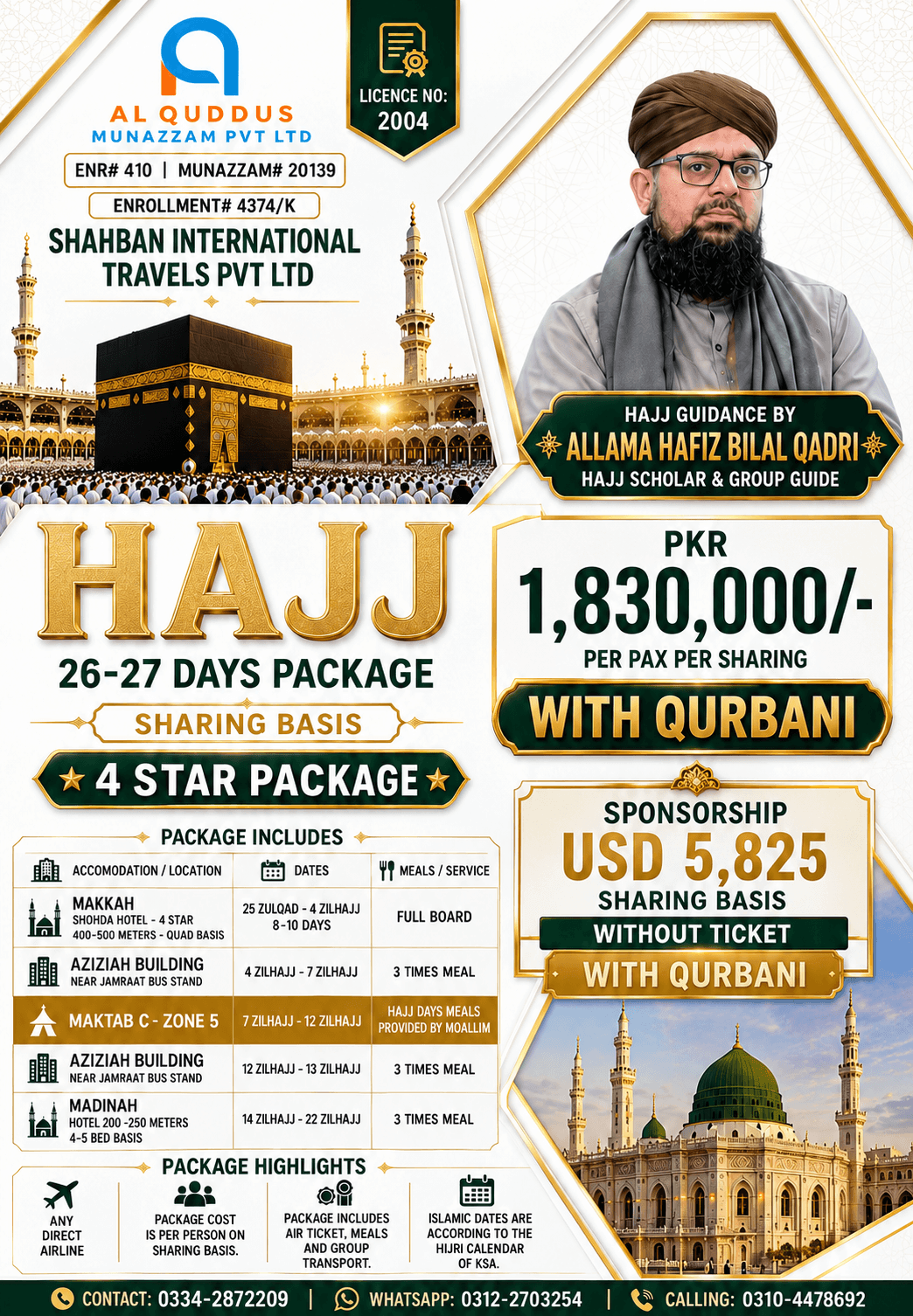 Butt Travel 26-27 Days Hajj Package 2027