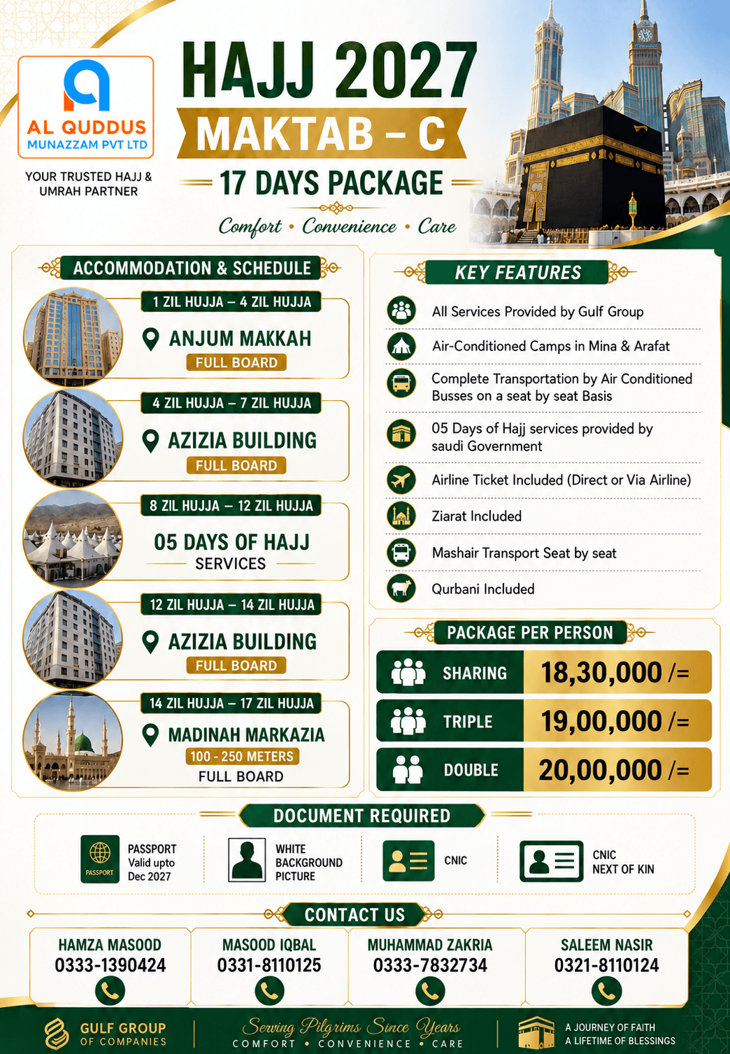 Gulf Hajj 17 Days Hajj Package 2027